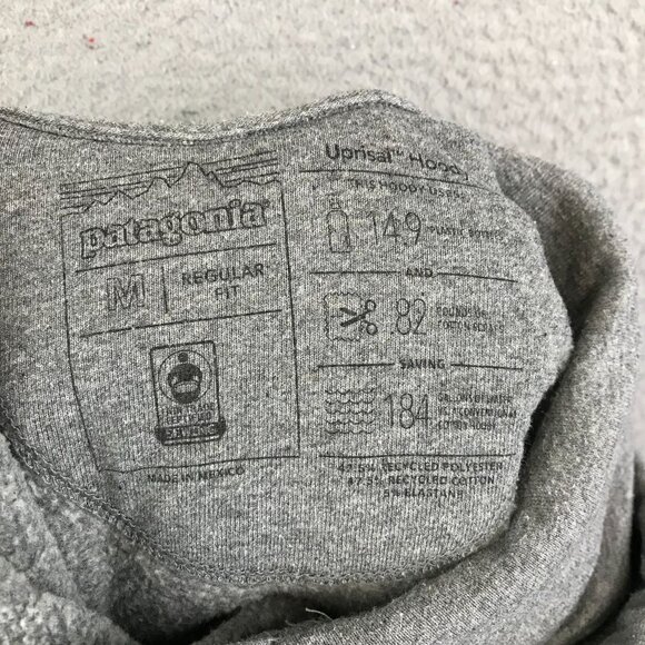 Patagonia Hoodie Mens M‎ Gray Logo Uprisal Hoody Sweatshirt - Picture 9 of 10